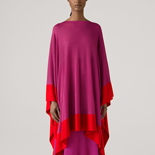 St.John/盛蔷女士羊绒环绕式披肩罩衫女士针织衫/毛衣K401002