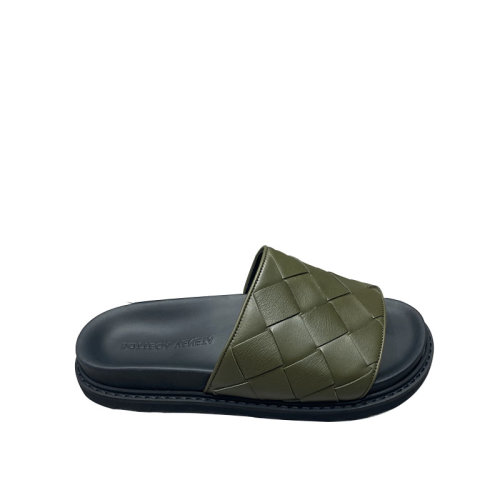 Bottega Veneta/葆蝶家 男士黑色牛皮凉拖 578264VT030-1000