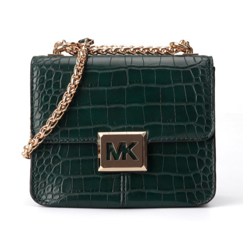 Michael Kors/迈克·科尔斯 小号链条包 鳄鱼皮纹 翻盖金属扣装饰 单肩斜挎包 女款 35F1G6SS1E