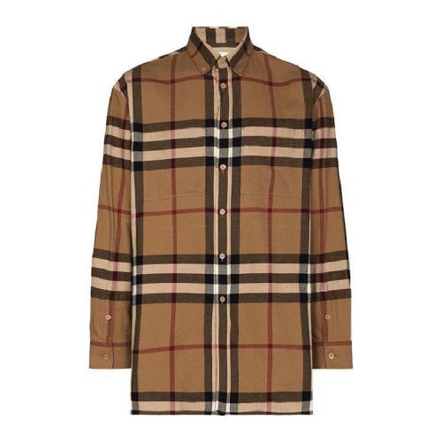  BURBERRY/博柏利 格纹徽标长袖衬衫男士 45655311 PLFSX
