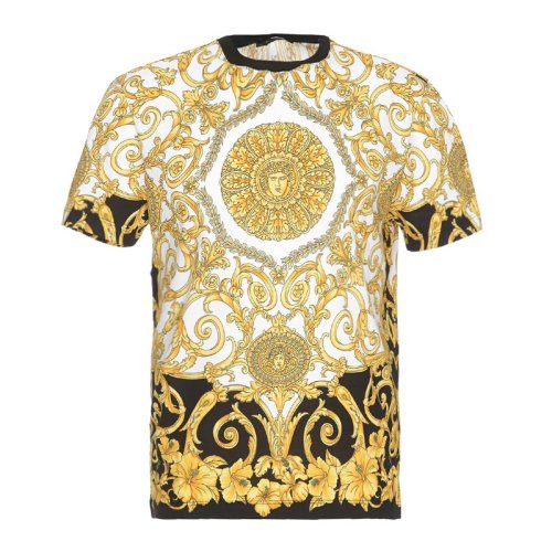  VERSACE/范思哲 男士印花棉质短袖T恤 A79334 A228638 A771 PLFSX