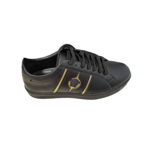 VERSACE/范思哲 男士美杜莎雕刻休闲运动鞋黑色时尚板鞋