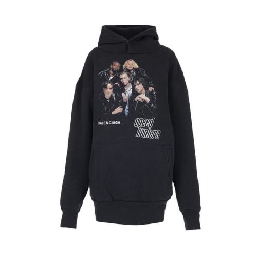  Balenciaga/巴黎世家 男士黑色棉质卫衣 541706TCV37 1055 PLFSX