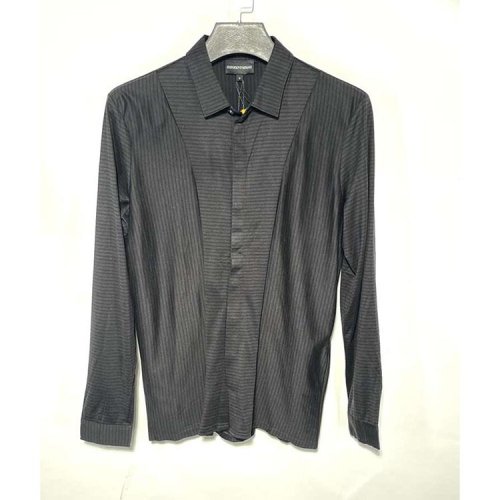 Emporio Armani/安普里奥阿玛尼 黑色条纹男士长袖衬衫