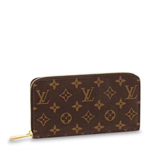 Louis Vuitton/路易 威登  女士咖色皮革经典老花长款钱包