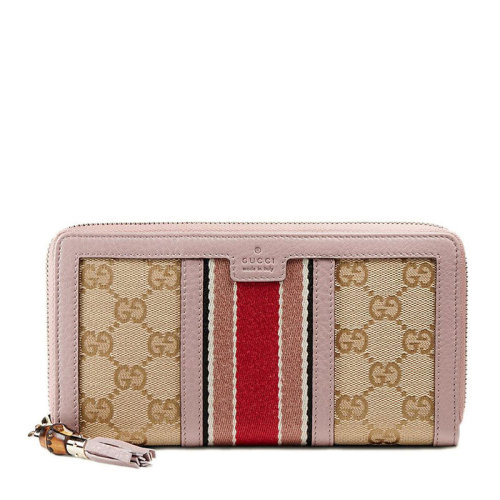 GUCCI/古驰 女士拼色长款帆布钱包卡包女包 353651-F4CKG-9698