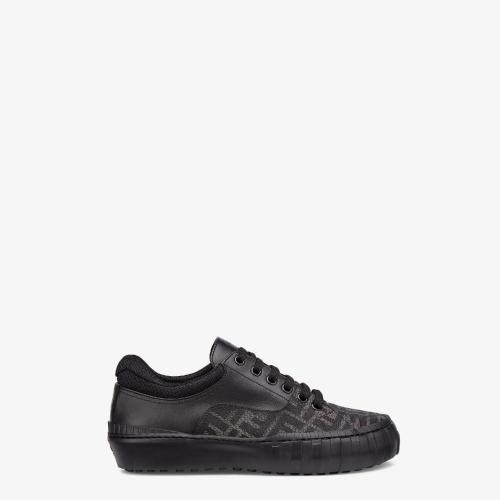  FENDI芬迪 22年秋冬 男士 休闲运动鞋 黑色布料低帮鞋 7E141_F5CF1BO6