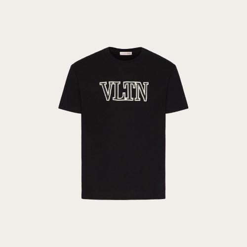  VALENTINO华伦天奴 22年秋冬 男士 短袖T恤 T-SHIRT EN COTON A_VEC BRODERIE VLTN 1V3MG10V8R