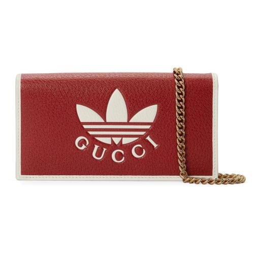  GUCCI古驰 22年秋冬 女士 adidas x Gucci联名系列饰链带钱包 621892 UZ3BG 6484