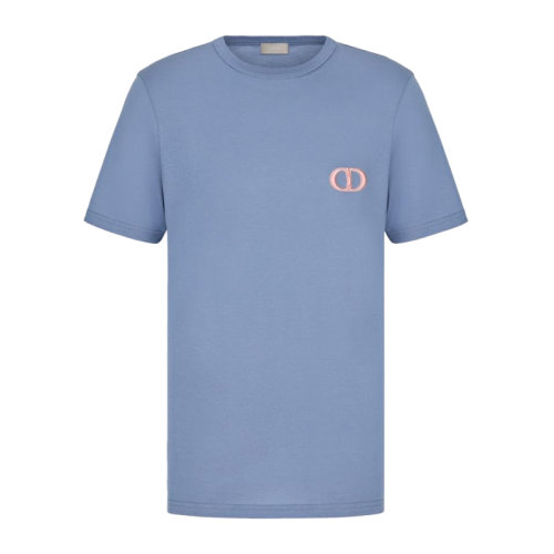 Dior Homme/迪奥桀傲 男装服饰  圆领蓝色棉 男士短袖T恤 013J600A-0589