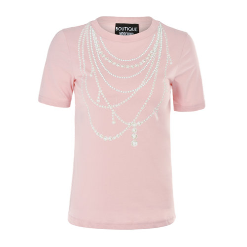 MOSCHINO/莫斯奇诺 女装 服饰 棉质印花时尚 女士短袖T恤