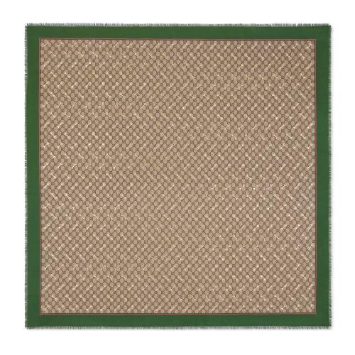  GUCCI古驰 22年秋冬 女士 GG马衔扣印花莫代尔披肩 662577 3GA40 3172