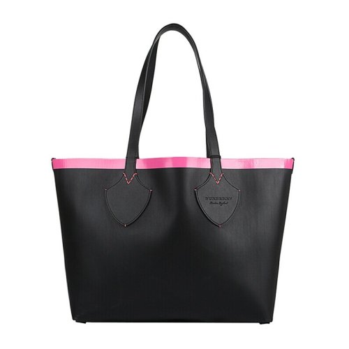 BURBERRY/博柏利 The Giant系列 女士拼色双面两用Canvas格纹拼皮革吉安特包手提包单肩包托特包女包 多色可选