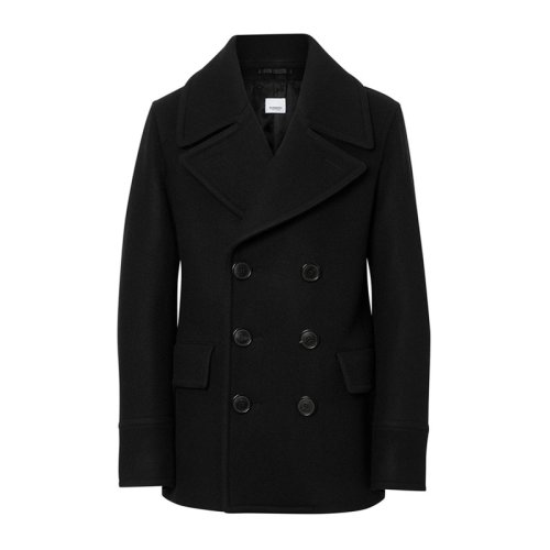  BURBERRY/博柏利 男士黑色羊毛混纺大衣 8013338 PLFSX
