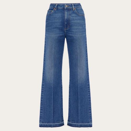  VALENTINO华伦天奴 22年秋冬 女士 牛仔裤 JEAN EN DENIM WB3DD12E7C6598 预定商品1-3周发货