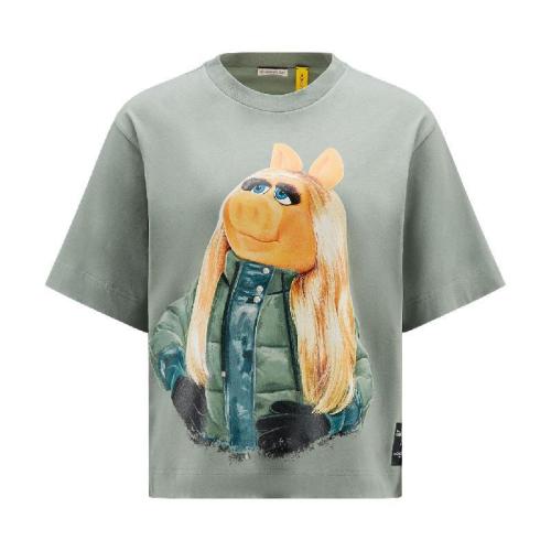  MONCLER蒙可蒙克莱 22年秋冬 女士 短袖T恤 The Muppets Motif T-Shirt H20948C00002M249581D