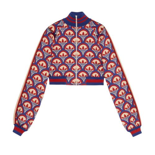  GUCCI古驰 22年秋冬 女士 adidas x Gucci联名系列拉链夹克 693838 XKCDO 6431