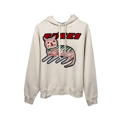 Gucci古驰  女士小猫做旧款卫衣