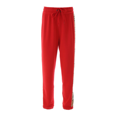 Burberry/博柏利 女装 服装 红色棉质印花LOGO 女士运动裤 8024955