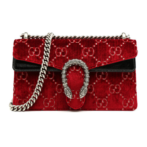 GUCCI/古驰 天鹅绒/配皮斜挎包 499623 9TIBB