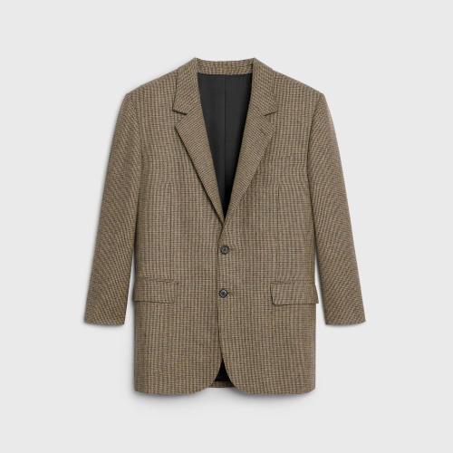  CELINE赛琳思琳 22年秋冬 女士 西服外套 JUDE微型千鸟格纹羊毛夹克 2V49F711L.02FR