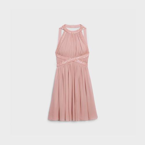  CELINE赛琳思琳 22年秋冬 女士 连衣裙 桑蚕丝乔其纱晚礼裙 2R96C856C.24RS