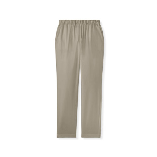 St.John/盛蔷21早秋米灰色棉缎运动女士休闲裤K814C41