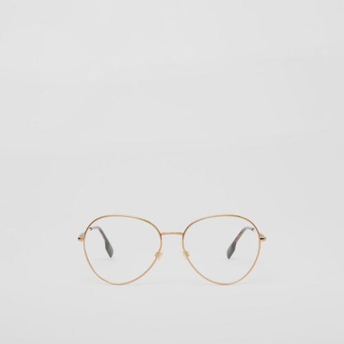  BURBERRY 22年秋冬 女士 标志性条纹装饰飞行员光学镜框 40823401