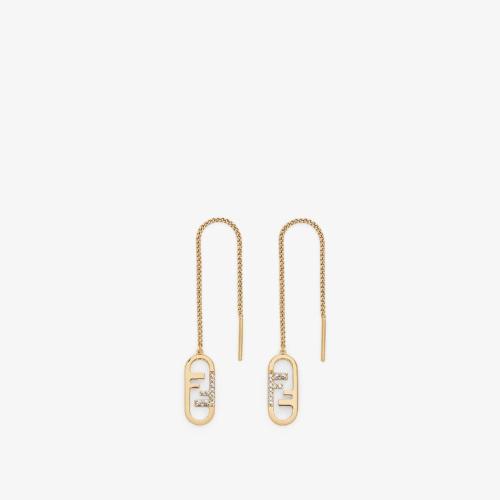  FENDI芬迪 22年秋冬 女士 耳环 金色耳环 8AH328A44GF089U