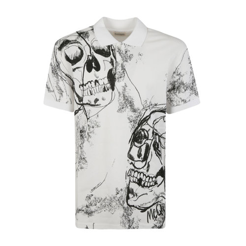 Alexander McQueen/亚历山大麦昆 男士服装 时尚印花短POLO男士短POLO
