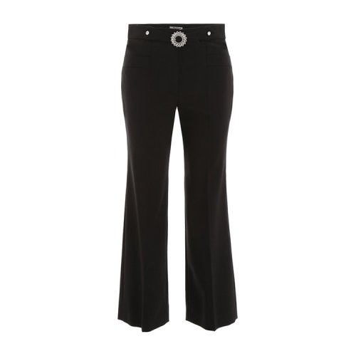Miu Miu/缪缪  高腰 女性 喇叭裤 西裤 黑色 女士休闲裤 MP1310 1R1 F0002