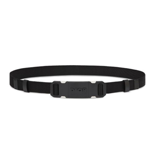 DIOR/迪奥 品牌字母LOGO 男士黑色腰带 4354PVYSMH00N