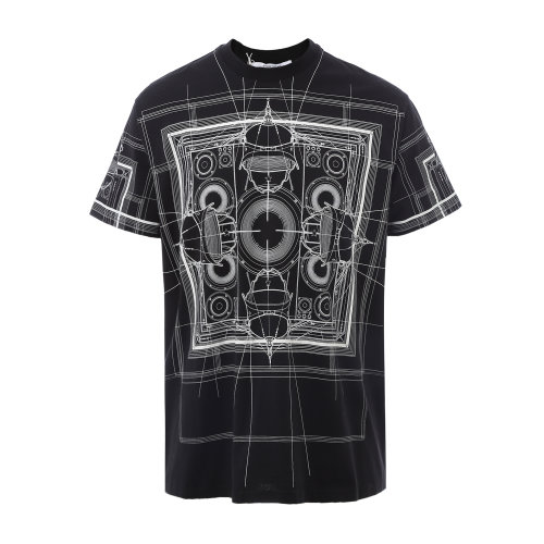 Givenchy/纪梵希 纯棉黑色圆领男士短袖T恤 男T恤 上装瑕疵特卖（陈列痕迹，不影响使用） t恤男