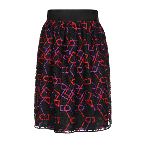 Emporio Armani/安普里奥阿玛尼 混色 女士通体几何珠绣图案设计半身裙 5NN19T-52401-010
