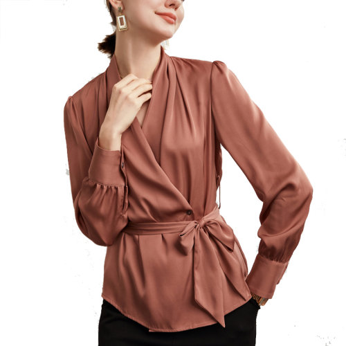 GeleiStory/GeleiStory  春夏新款设计感小众桑蚕丝时尚衬衣 女装＞女士衬衫＞女士长袖衬衫