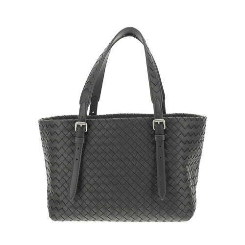 Bottega Veneta/葆蝶家 女士黑色皮质手提包 576338-VO0BG-8806