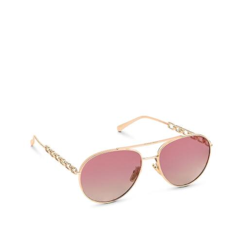  LV路易威登 22年秋冬 女士 太阳眼镜 Lunettes de soleil aviateur My LV Chain Pilot Z1648W