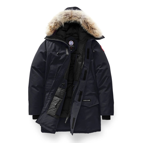 CANADA GOOSE/加拿大鹅   LANGFORD COUPE FUSION系列 男士海军蓝色连帽毛边防风派克大衣2062MA-MARINE