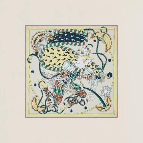  HERMES爱马仕 22年秋冬 女士 披肩 Gavroche 45 Le Sacre de l%26s;Hiver H893925S 01