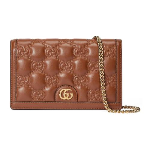 GUCCI古驰 22年秋冬 女士 GG Matelasse链带钱包 723787 UM8IG 2546
