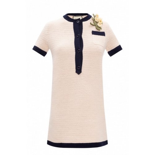  GUCCI/古驰 女士奶油色羊毛连衣裙裙子 635069 XKBKN 9174 PLFSX