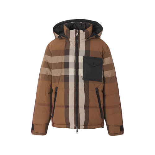 BURBERRY/博柏利      男士深桦木棕双面两穿再生尼龙羽绒外套80458721