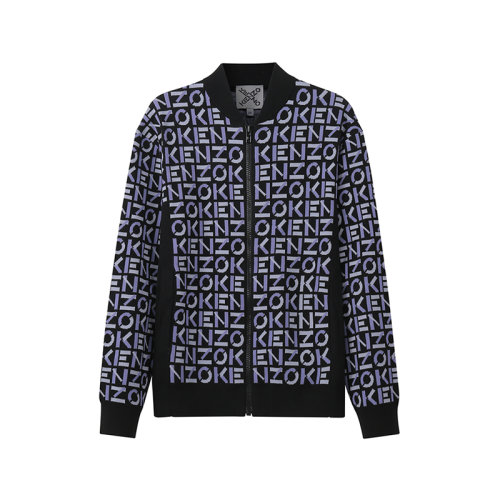 KENZO/高田贤三 男士棉混纺拉链针织开衫外套 5BL691 3SA