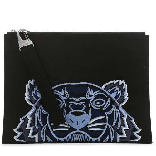 KENZO/高田贤三 凯卓男包 男士 黑色虎头时尚手拿包 FA65PM302F20.99F