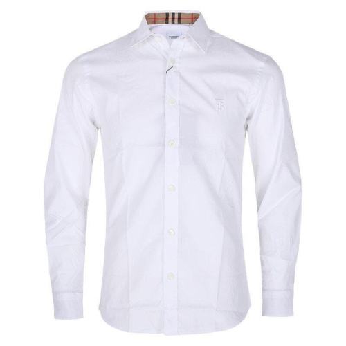  BURBERRY/博柏利 男士白色修身长袖衬衫 80323081