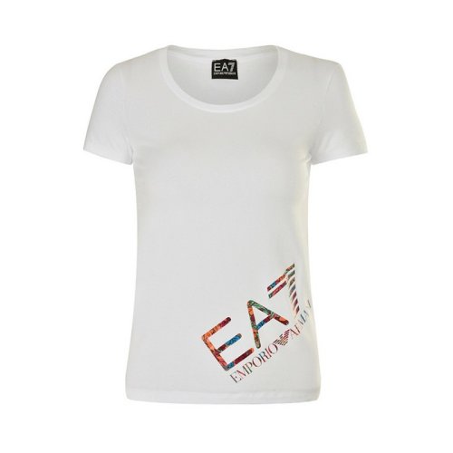  Emporio Armani/安普里奥阿玛尼 女士深蓝色棉质短袖T恤 3ZTT44 J12Z 1100 PLFSX