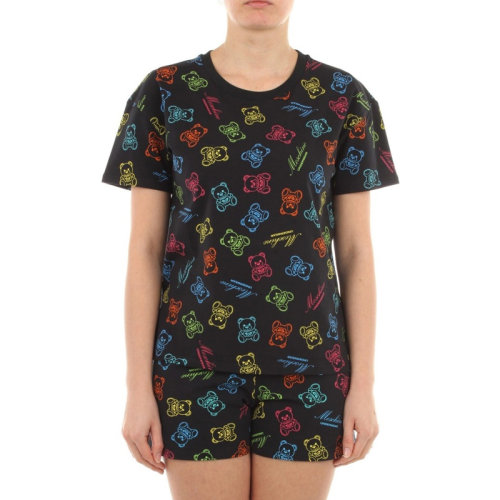 MOSCHINO 莫斯奇诺 女士 服装  圆领小熊印花棉质短袖T恤多色可选 女士短袖T恤