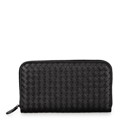 Bottega veneta 葆蝶家 女士羊皮长款编织拉链钱包 311263-V4651-1000