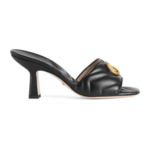  GUCCI古驰 22年秋冬 女士 女士双G拖鞋 674839 BKO00 1000