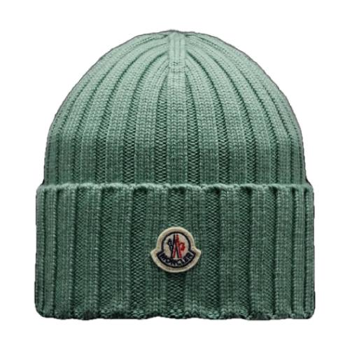  MONCLER蒙可蒙克莱 22年秋冬 女士 帽子 罗纹针织羊毛便帽 H20933B00037A9327835